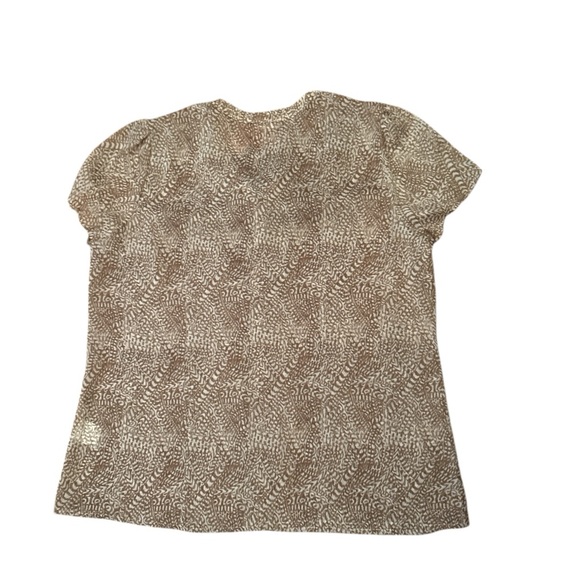 SOON Brown and Beige semi transparent,  Blouse size 18 - Picture 10 of 11